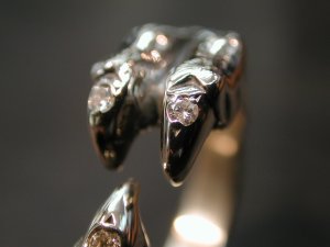 画像5: CLAW RING with DIAMONDS 3 Pieces