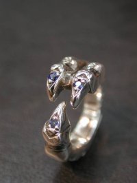 CLAW RING with SAPPHIRE 3 Pieces